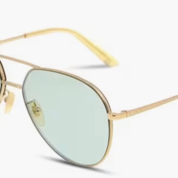 Gucci 59mm Aviator Sunglasses Green/Gold main image 4